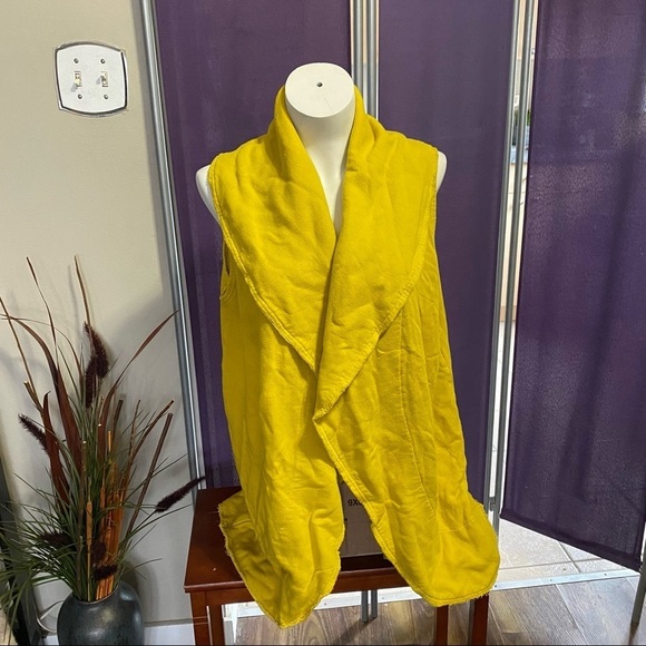 bryn Walker Sweaters - Bryn Walker Yellow Sleeveless Cardigan